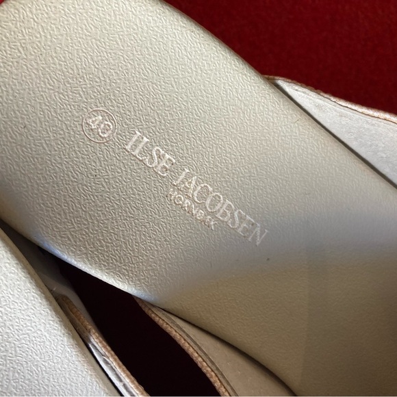 ILSE JACOBSEN Sz 41 Tulip Solid Top Metallic Shimmer Slip On Slide Sandals - Picture 5 of 10